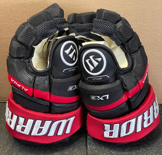 New Warrior Alpha Lx3 Hockey Gloves 13” Black and Red