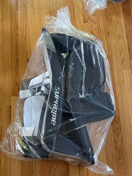 Navy and silver, XS Bauer Supreme Shadow Goalie Leg Pads (New)