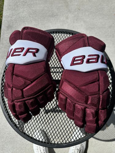 Bauer Supreme 2S Pro Stock Gloves 14" Colorado Avalanche Quebec Nordiques Colorway
