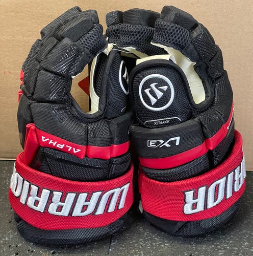 New Warrior Alpha Lx3 Hockey Gloves 12” Black and Red