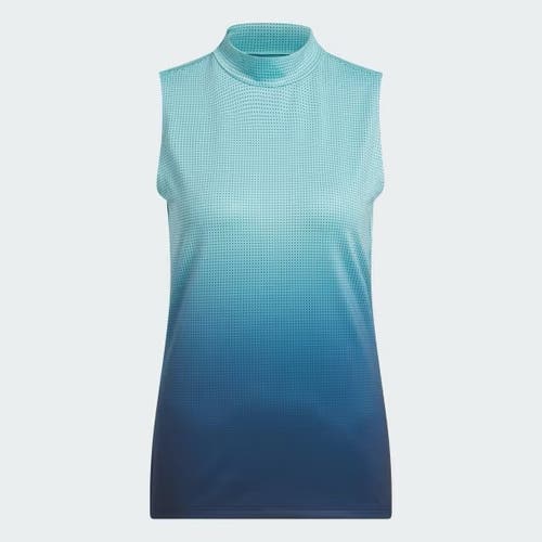 Blue Medium Women's Adidas Shirt (New) ADIDAS ULTIMATE365 GRADIENT SLEEVELESS MOCK NECK TOP JN8386