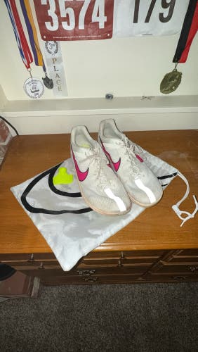 White Men's Size 13.0 (W 14.0) Adult Nike Zoom Rival Distance Shoes (Used)