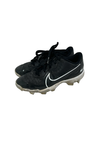 Used Nike ALPHA HUARACHE KEYSTONE BB/SB Cleats Black Junior 02.5 11692-S000150331