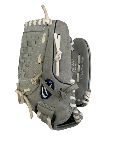 Used Rawlings SCSB12PU RH Throw Fastpitch Gloves Grey 12" 11692-S000150443