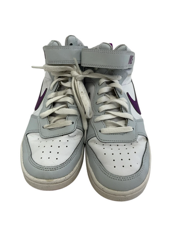 Used Nike COURT BOROUGH Basketball Shoes Y White And Purple Junior 05.5 11692-S000150271