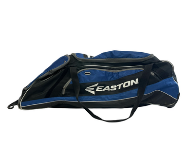 Used Easton BLACK/BLUE WHEELED BB/SB Player Wheeled Bag Black 11692-S000150278