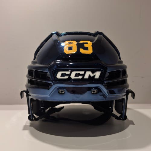 *RARE* Navy Chrome Medium CCM Super Tacks X Helmet Pro Stock Used (Like New)