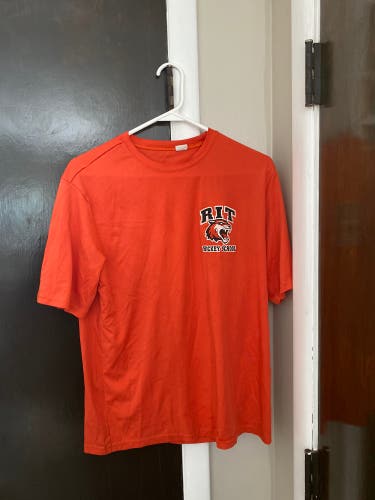 RIT men’s hockey team issued orange Camp shirt
