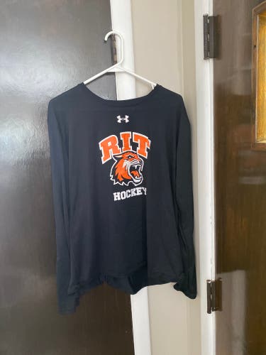 RIT Mens Hockey Team Issued Warmup Long Sleeve Shirt