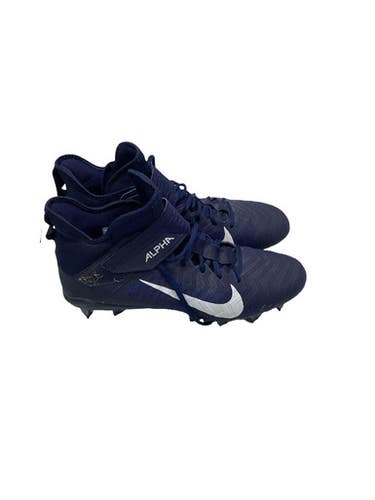 Used Nike ALPHA MENACE PRO 2 MID COLLEGE NAVY Adult FB Cleats Navy Blue Senior 10 11347-S000268488