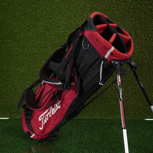 Titleist BX56 Stand Golf Bag Red Black 6-Way Divider W/ Dual Strap