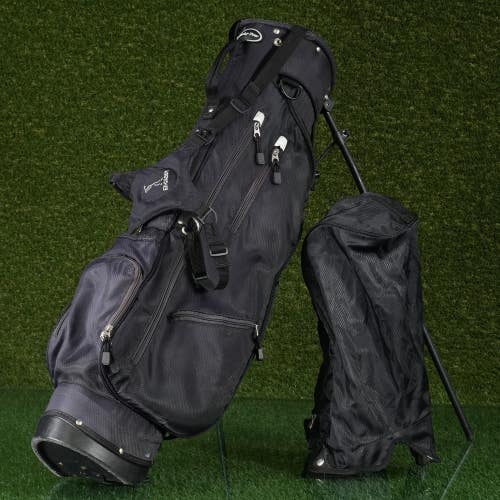 Sunday Tour Black Stand Golf Bag 4-Way Divider EZ-Caddy Strap W/ Rainhood