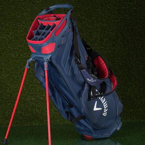 Callaway Fairway 14 Stand Golf Bag Red White Blue 14-Way W/ USA Embroidery