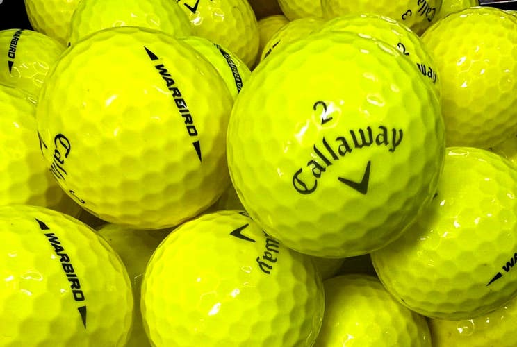5 Dozen Yellow Callaway Warbird Golf Balls- AAA Grade- High Visibility