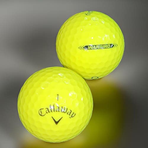 36 Yellow Callaway Warbird Golf Balls- Near Mint AAAA - High Visibility