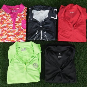 (5) Womens Golf Clothing Lot Small Golf Polo Shirt Under Armour GGblue++