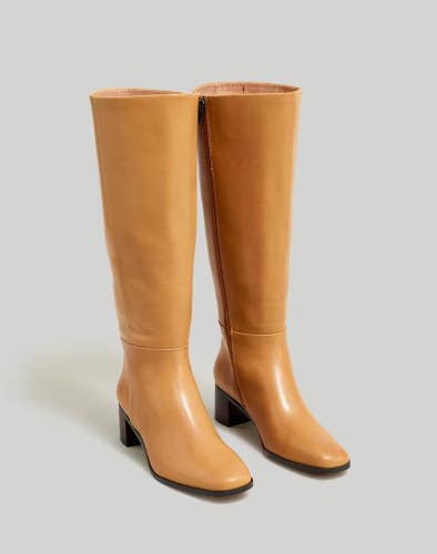 Madewell The Monterey NN033 Tall Boot Women 8 Distant Sand Extended Calf VER1346