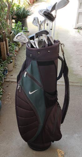 SET WOMEN'S 15 PIECE MATCHING GOLF SET 4 WOODS 10 IRONS PUTTER  CART BAG AZ326