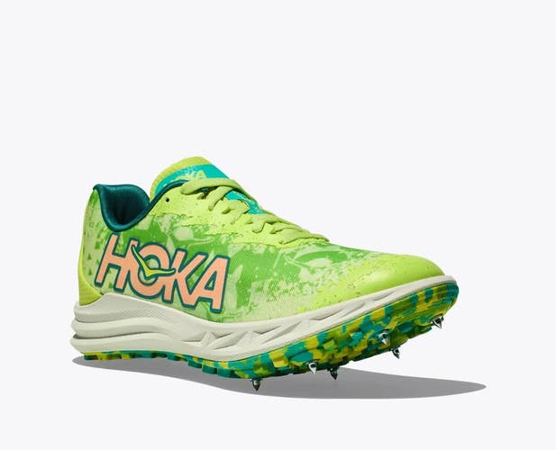Hoka One One Crescendo XC 1141272-LLC Men 10 Green Running Athlete Spikes LIQ675