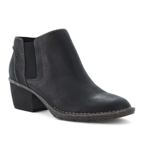 Clarks Kastela Lo Boots Women 6.5 M Black Leather Block Heel Ankle Bootie MEW504