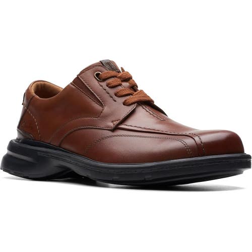 Clarks Gessler Lace 26171541 Men's US 10 D Dark Tan Leather Casual Shoes MEW499