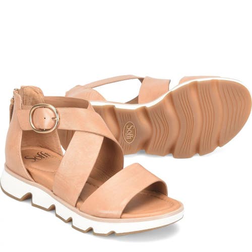 Sofft Mackenna SF0082000 Sandals Women's US 6.5 Caramel Leather Strappy RHS3825