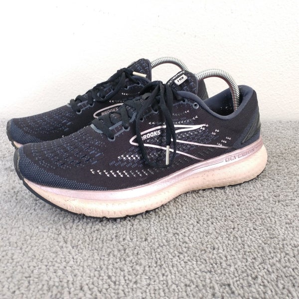 Brooks Glycerin 19 Womens Size 10.5 Running Shoes Black Pink Trainers Low