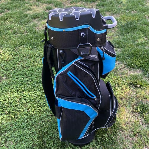 Founders Club 3G 14 Way Organizer Top Golf Cart Bag - lightly used (Blue/Black)