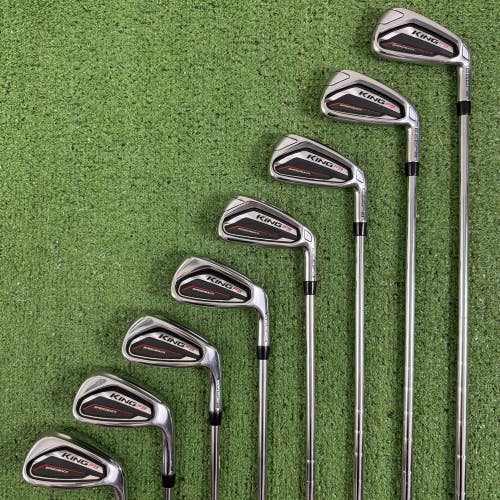 Cobra King F9 Speedback Iron Set 4-PW GW Tour 90 Stiff Flex Steel Right Handed