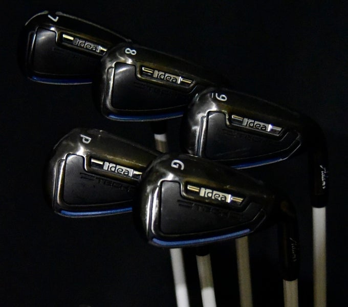 ADAMS GOLF IDEA TECH IRON SET 7-9 PW GW IRONS SHAFT: L LENGTH: (7) 37.5" RH