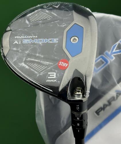 Callaway Paradym Ai Smoke MAX  Fairway 3-Wood 15* Tensei AV 75 Stiff Flex NEW