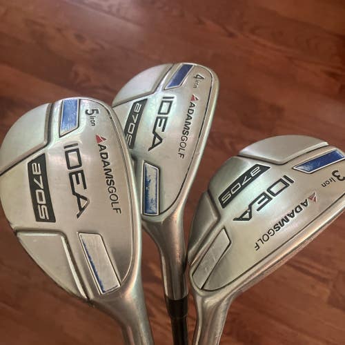 Adams Golf IDEA A7 OS Iron Hybrid Set 3H-5H Regular Flex Graphite Shaft RH