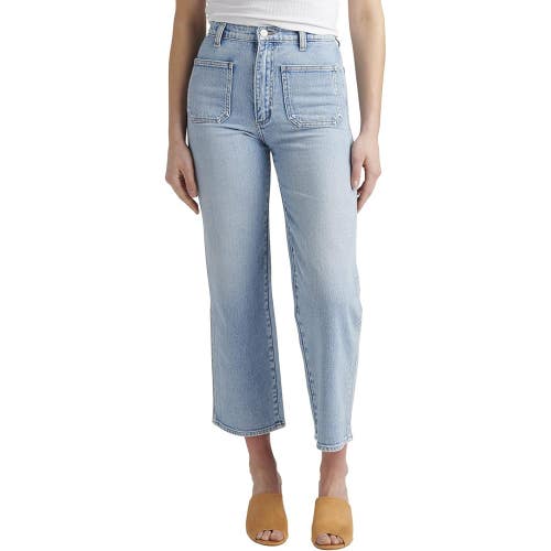 Silver Jeans Women's 24 Light Indigo Stretch Denim High Rise Wide Leg NLW282