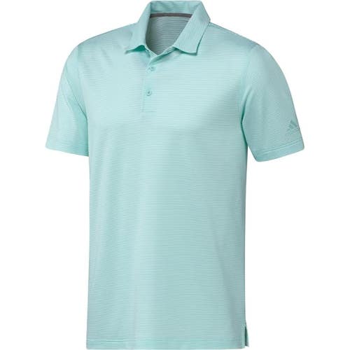 Adidas Ottoman Polo Men's 2XL Flash Aqua Stripe Stretch Golf Shirt Active NLW57