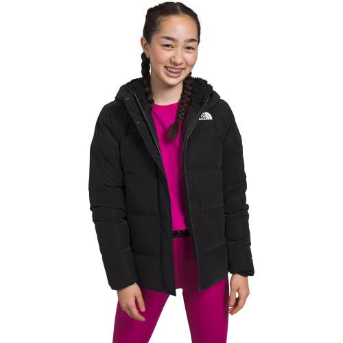 The North Face NF0A82Y9JK3 Jacket Girls XS Black Long Sleeve Hooded Parka NLW54