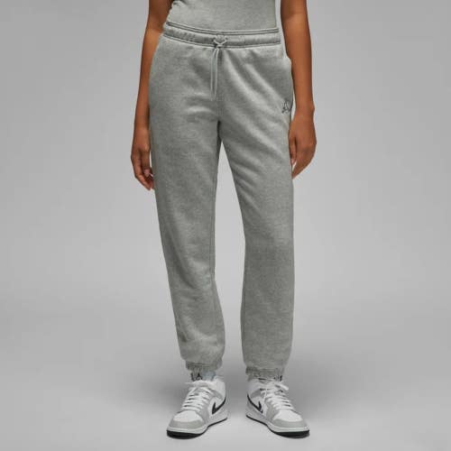 Jordan Brooklyn Jogger Women's 2XL Heather Gray Fleece Drawstring Waist NLW53