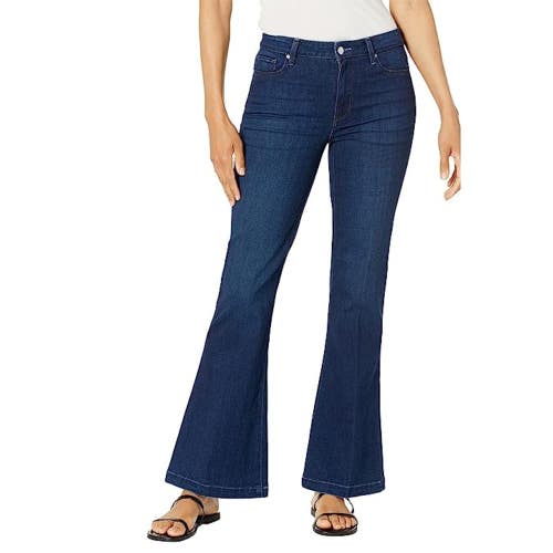 Paige Genevieve Jeans Women's 30 In The Disco Denim High Rise Flared Leg NLW333