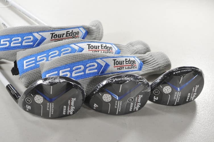 Tour Edge Hot Launch E522 3,4,5 Hybrid Set Stiff Flex RH Fubuki Graphite #217270