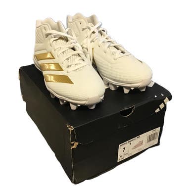 Used Adidas Adizero Impact.2 Molded Rubber Football Cleats White Senior 7 11730-S000070933
