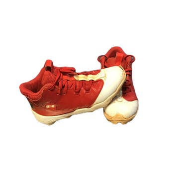 Used Under Armour 3027452-103 BB/SB Cleats Red Junior 06 11730-S000071224