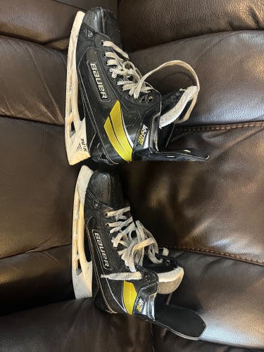 Black/Yellow 2020 Bauer Supreme Ultrasonic Hockey Skates Regular Width Pro Stock 11 (Used)