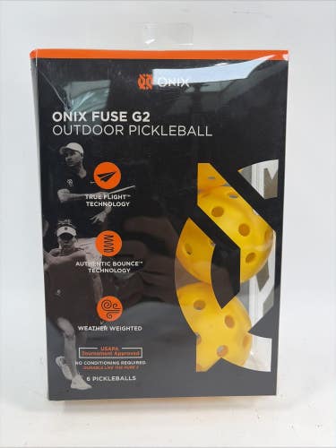 Onix Fuse G2 Outdoor Pickleball Balls (Pack of 6)
