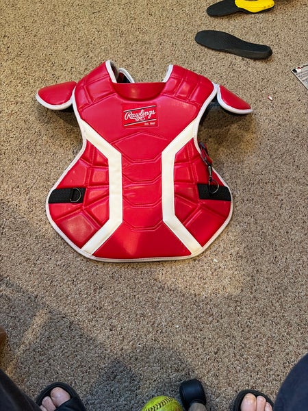 Rawlings Mach Catcher's Chest Protector 17” Red Adult