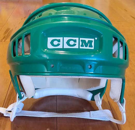 Vintage CCM HT2 Hockey Helmet Green Made in Canada Senior Adult Large Pro Stock (Used)