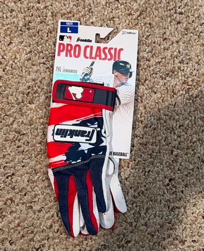 Youth Large Franklin Pro Classic Batting Gloves (New)