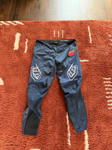 Troy Lee Designs Men's Sprint MTB Pant Size 38 Navy Mountain Biking NWT