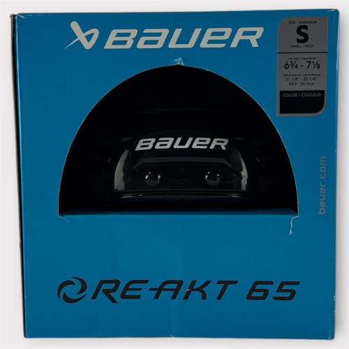 Pro Stock New Small Bauer Re-Akt 65 Pro Black Hockey Helmet