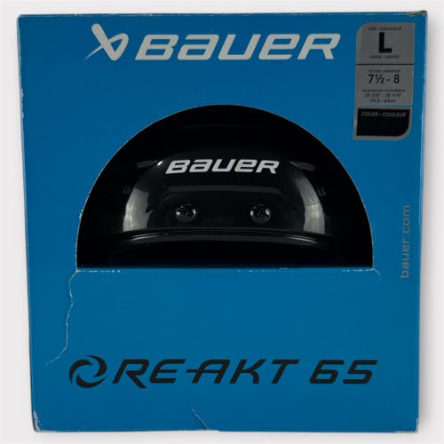 Pro Stock New Large Bauer Re-Akt 65 Pro Black Hockey Helmet