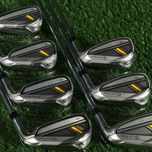 TaylorMade RBladez Irons Set 4-PW RocketFuel 85g Regular Flex Steel RH ~ NICE!!