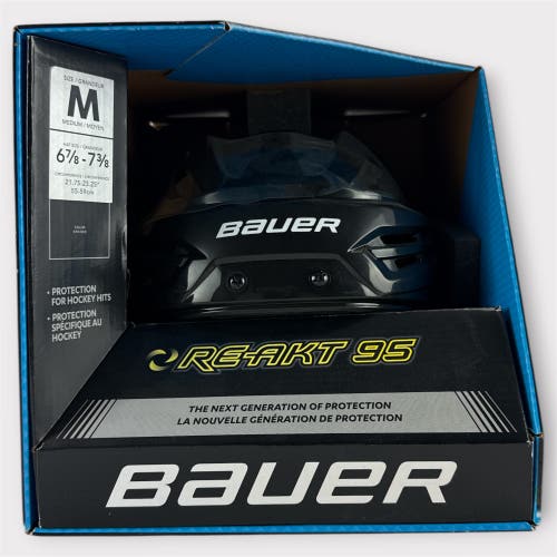 Pro Stock New Medium Bauer Re-Akt 95 Pro Black Hockey Helmet